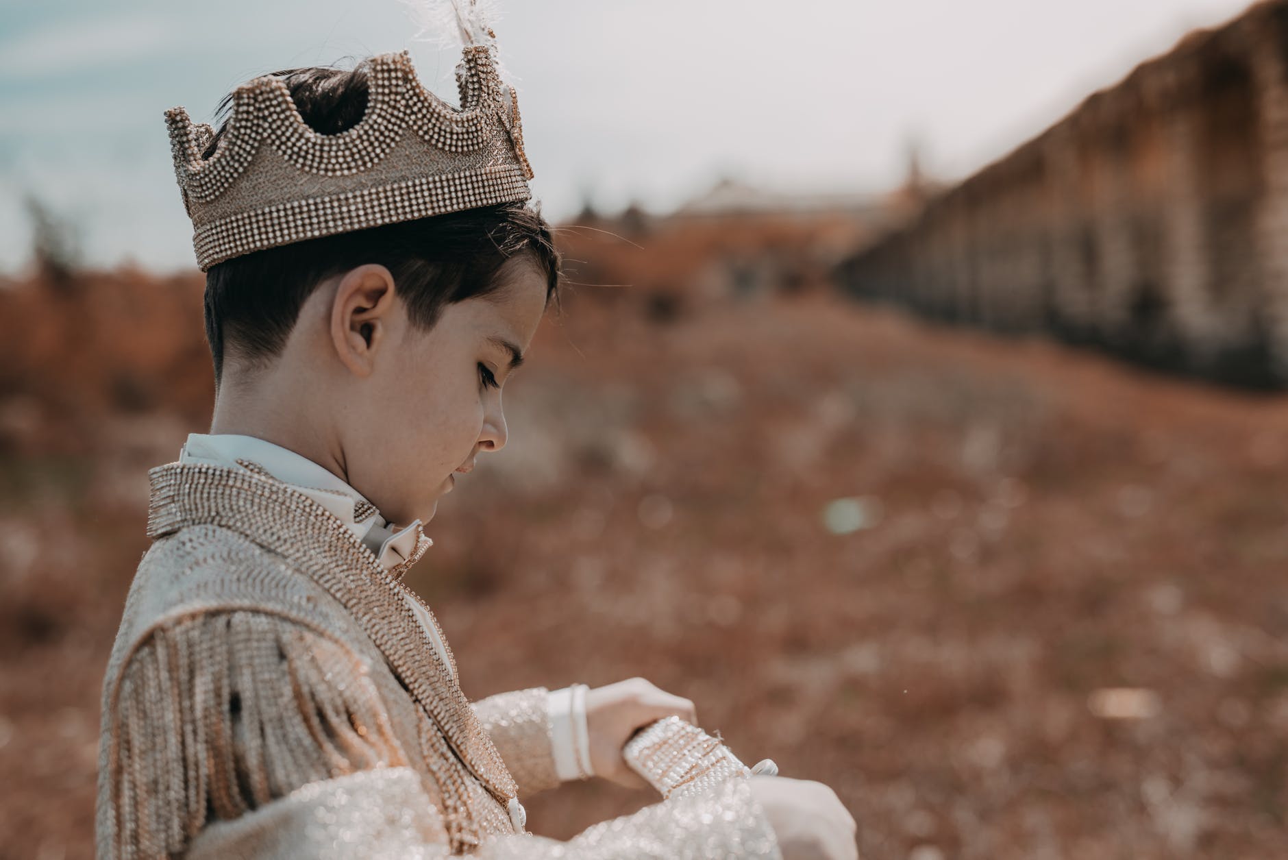 boy wearing a prince costume