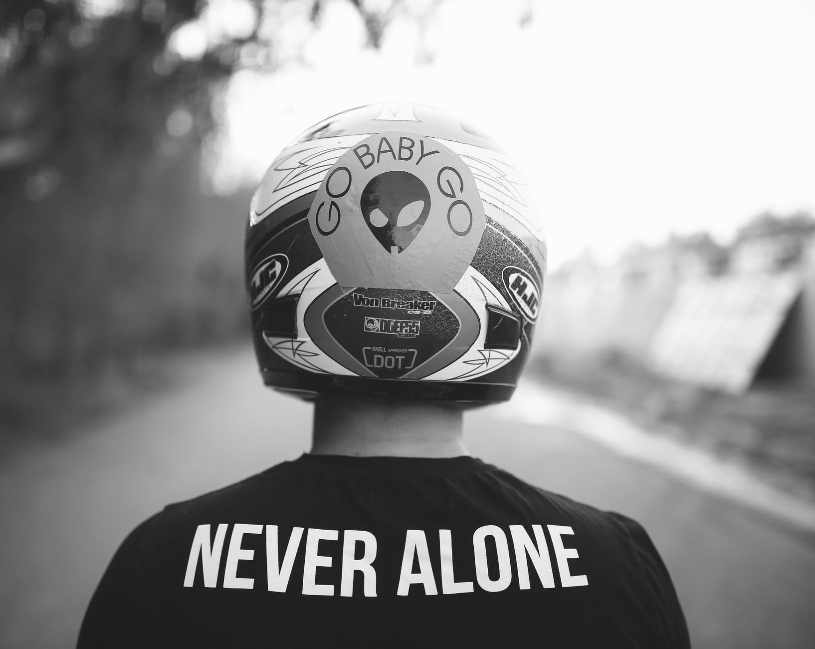 person wearing helmet