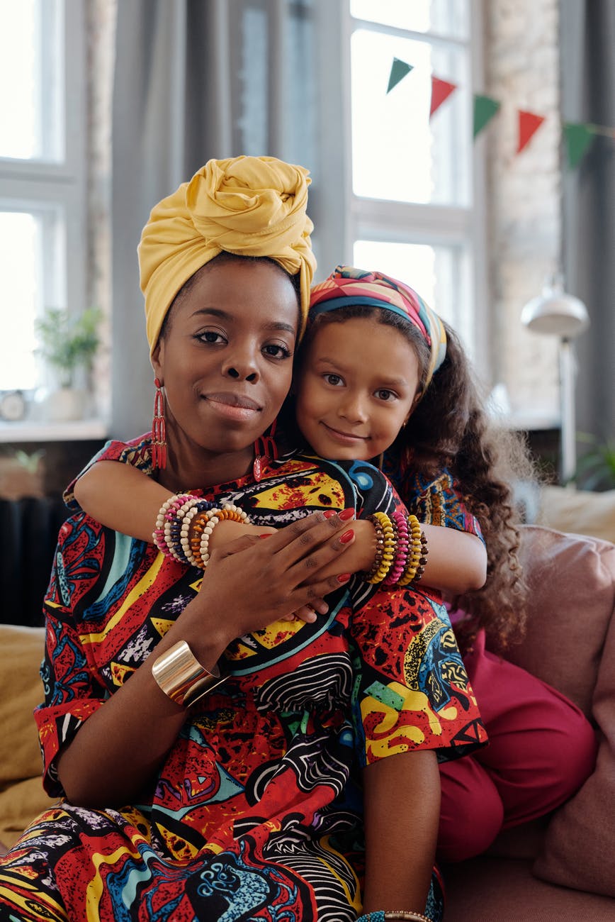 photo of daughter hugs her mother